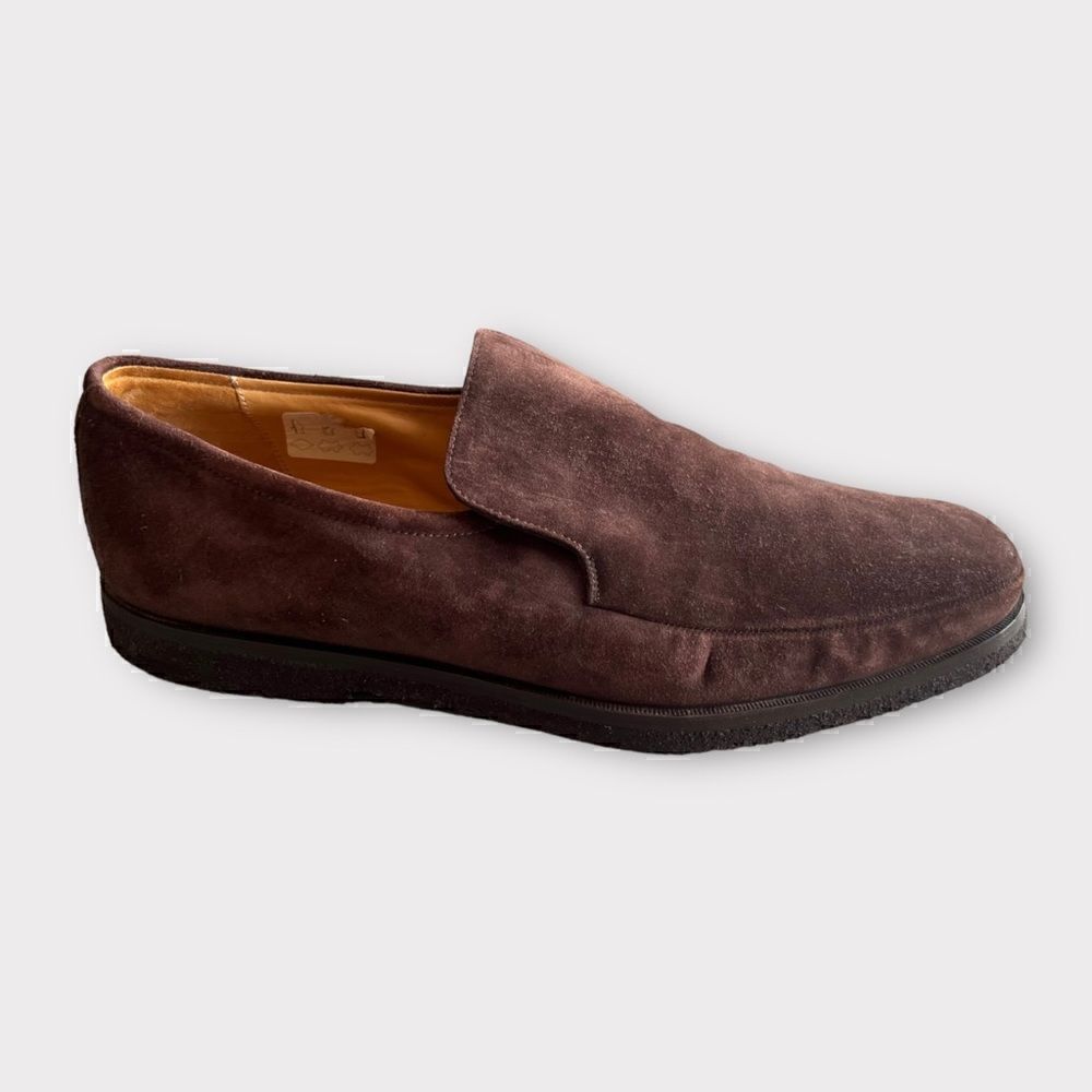 Bally Mens Brown Suede Loafers